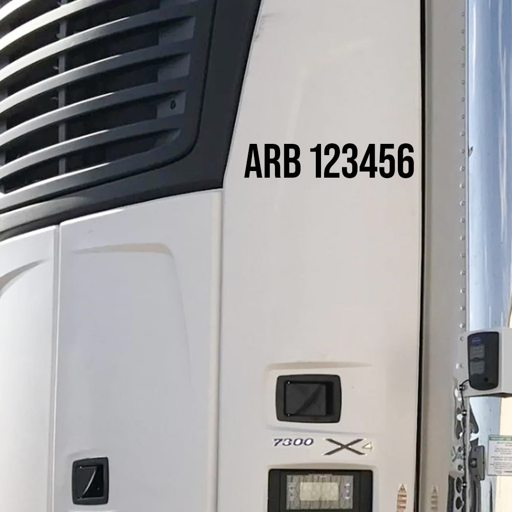 tru reefer arb decal number