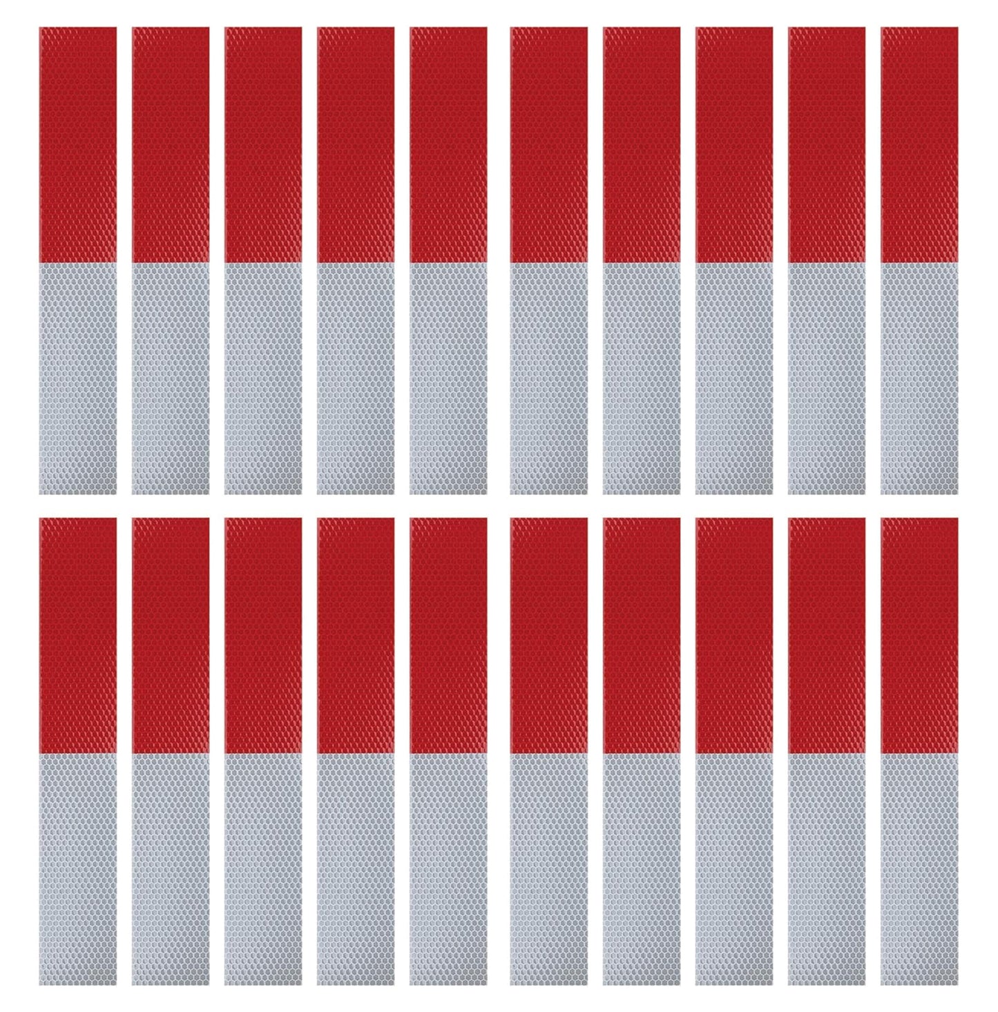 Magnetic White & Red DOT Reflective Strips (Magnet Back)