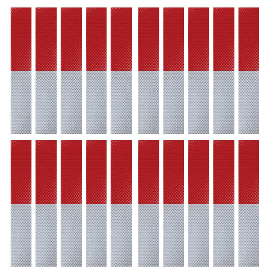 White & Red DOT Reflective Adhesive Strips